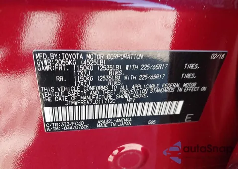 2018 Toyota Rav4 Xle from USA, damaged, VIN JTMWFREV7JD117120